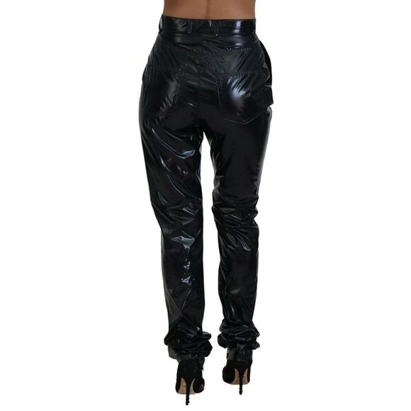 Dolce & Gabbana Black Nylon High Waist Skinny Women's Pants